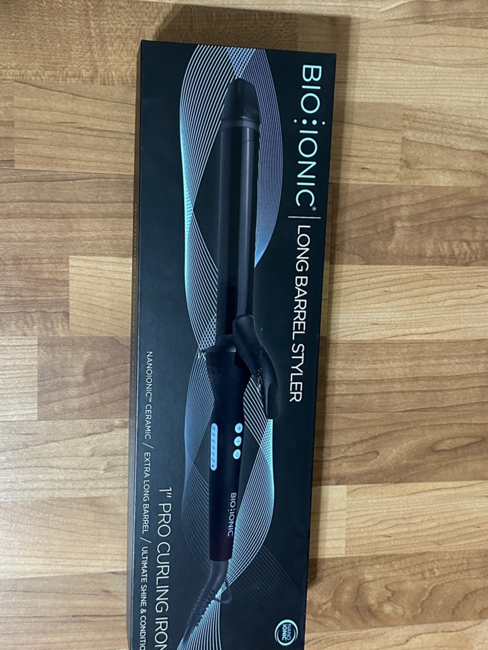 Bio Ionic 1" Long Barrel Styler Curling Iron - Black